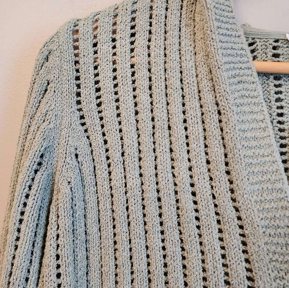J. Jill Seagrass Green Cardigan Hoodie Sweater Size Small NEW NWT - Picture 6 of 13